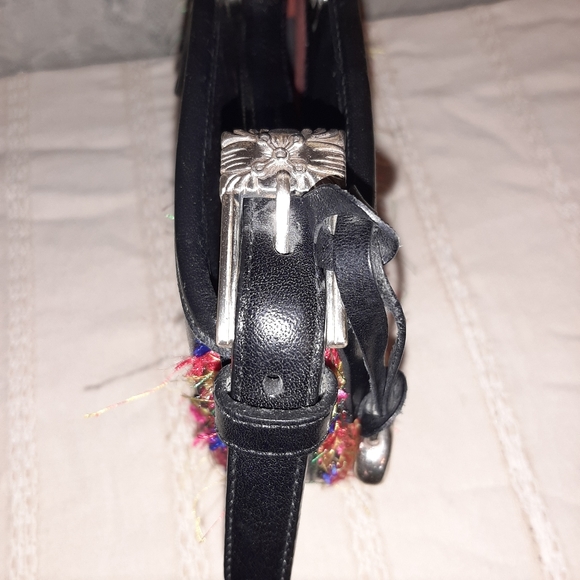 Y2K BRIGHTON RAINBOW FRINGE LIMITED EDITION EAST WEST LEATHER SHOULDER BAG - Picture 3 of 4